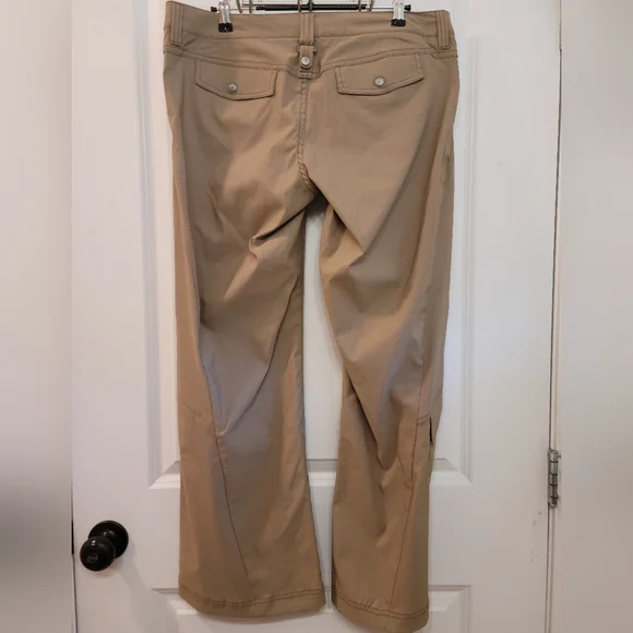 ATHLETA Dipper Tan Cargo Pants Bootcut SZ 12P - Picture 4 of 10